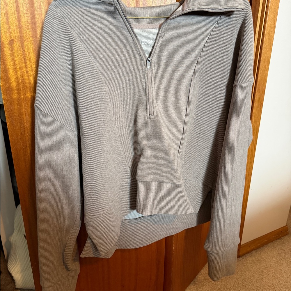 Half-Zip Sweater Pullover - Gray